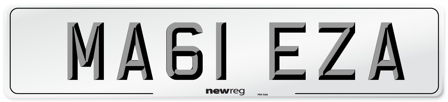 MA61 EZA Number Plate from New Reg